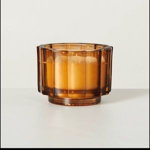 Salted Honey Fluted Amber Glass Seasonal Candle - Hearth & Hand™ with Magnolia